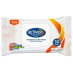 Activex Antibakteriyel Islak Mendil Aktif 50li - Activex