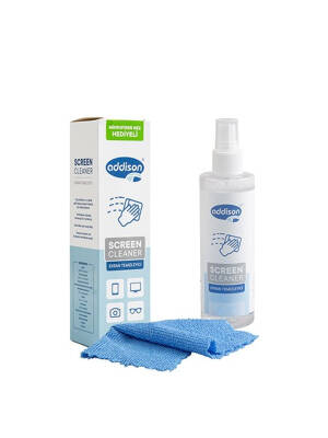 Addison 300870 Ekran Temizleyici Sprey 250ML + Mikrofiber Bez - 1