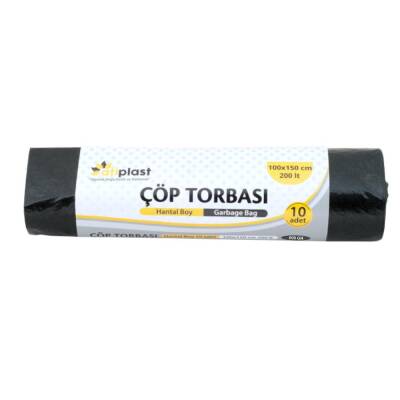 Atiplast End. Hantal Çöp Torbası Siyah 100X150 600 Gr 10′lu 10 Rulo - 1