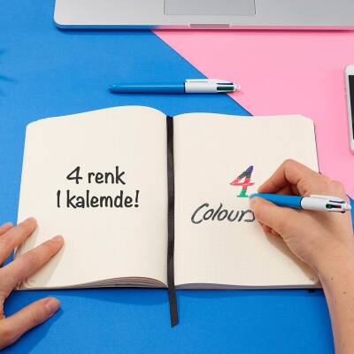 Bic 4 Colours Medium Fonksiyonel Tükenmez Kalem 4 Renkli - 5