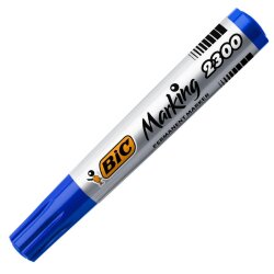 Bic Permanent Markör Kalem Kesik Uçlu Mavi - 4