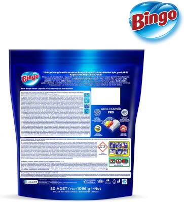 Bingo Akıllı Kapsül Pro Bulaşık Makinesi Deterjanı Tableti 80'li - 2