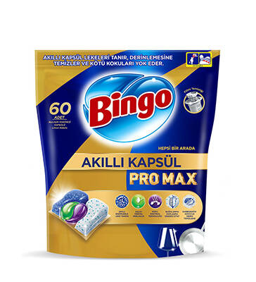 Bingo Akıllı Kapsül Pro Max Bulaşık Makinesi Deterjanı Tableti 60'lı - 1