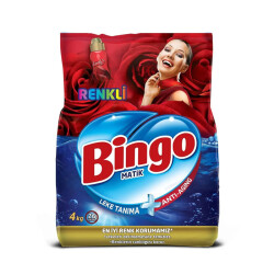 Bingo Matik Renkli Toz Çamaşır Deterjanı 4 Kg - Bingo