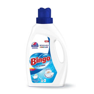 Bingo Renkli & Beyaz Sıvı Deterjan Beyaz Sabunlu 1755 Ml - 1