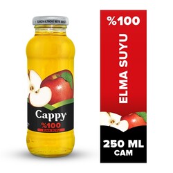 Cappy %100 Elma Cam Şişe 250 ml 12`li - Cappy