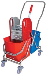 Ceyhanlar Çift Kovalı Krom Temizlik Seti Çelik Presli - Ceyhanlar