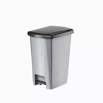 Çöp Kovası Plastik Pedallı Gri 40 Lt - 1