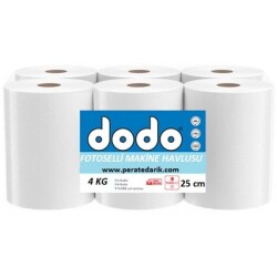 Dodo Plus Fotoselli Makine Havlusu 25 Cm 6'lı Rulo - Dodo