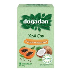 Doğadan Yeşil Çay Hindistan Cevizi Papaya 18'li - Doğadan