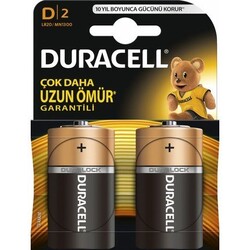 Duracell Alkaline D Pil 2`li Paket - Duracell
