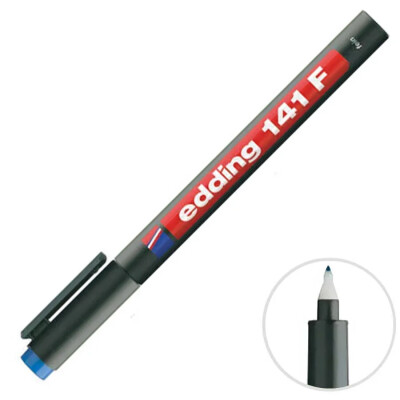 Edding 141F Permanent Asetat Kalemi - Mavi - Edding
