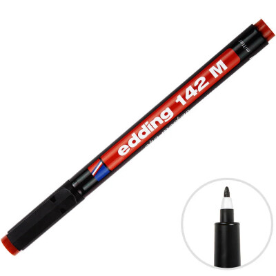 Edding 142M Asetat Kalemi-Kırmızı - Edding
