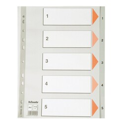 Esselte Separatör A4 1-5 Rakam SLT-100103 - Esselte