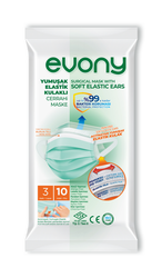 Evony Elastik Kulaklıklı Cerrahi Maske 10`lu - Evony