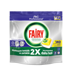 Fairy Original Hepsi Bir Arada Limon Kokulu Bulaşık Makinesi Tableti 140'lı - Fairy