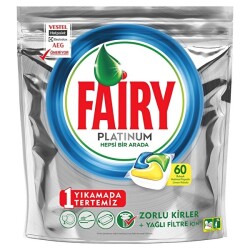 Fairy Platinum 60 Yıkama Bulaşık Makinesi Deterjanı Kapsülü Limon Kokulu - Fairy