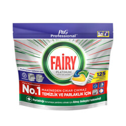 Fairy Platinum Hepsi Bir Arada Limon Kokulu Bulaşık Makinesi Tableti 125'li - Fairy