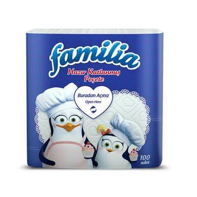 Familia 1/8 Katlama Peçete 100`lü Paket - 1