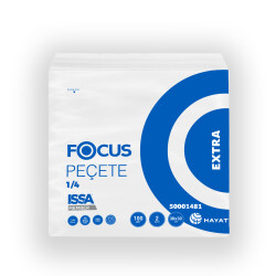 Focus Extra Peçete - Tek Katlı - 100 Yaprak - 24 Paket - 30cm x 30cm - Focus