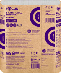 Focus Extra Z Katlı Kağıt Havlu - Çift Katlı - 200 Yaprak - 12 Paket - 22,5cm x 24cm - 2