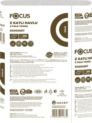 Focus Gold Z Katlı Kağıt Havlu 200 x 12 Paket - 2