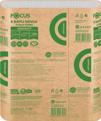 Focus Optimum Z Katlı Havlu 22,5 x 20Cm 200'lü 12 Paket - 2