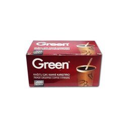 Green Kağıt Sargılı Tahta Karıştırıcı 200'lü - Green