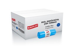 Koroplast Eko End. Çöp Torbası Jumbo Mavi 80x110 cm 200`lü - Koroplast