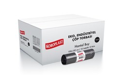 Koroplast Eko Endüstriyel Çöp Torbası Hantal Siyah 100x150 cm 100`lü - Koroplast