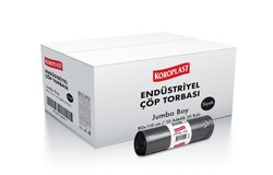 Koroplast End. Çöp Torbası Jumbo Siyah 80x110 cm 200`lü - Koroplast