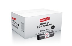 Koroplast Horeca Çöp Torbası Battal Siyah 72x95 cm 200`lü - Koroplast