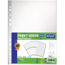 Kraf 1007 Poşet Dosya A4 100`lü - Kraf
