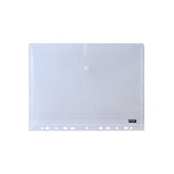 Kraf Çıtçıtlı Dosya A4 11 Delikli Şeffaf 1229 12li - Kraf