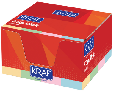 Kraf Küp Blok Renkli 8*8 Cm 117G - 1