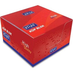 Kraf Küp Bloknot Beyaz (8cm x 8cm) - Kraf