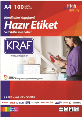 Kraf Laser Etiket 99.1 x 34 Mm KF-2016 - 1