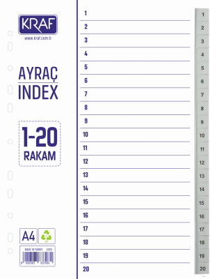 Kraf Seperatör 1020 1-20 Rakam - 1