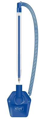 Kraf Spiralli Tükenmez Kalem 0.7 Mavi 304G - 1