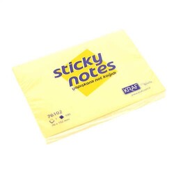 Kraf Yapışkanli Not Kağıdı 76x102 Sarı - Kraf