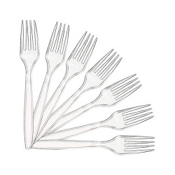 Lüks Şeffaf Çatal 100`lü - 