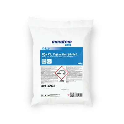 Maratem Linela M610 Ağır Kir, Yağ ve Kan Çözücü Toz Deterjan 10 Kg - 1
