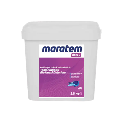 Maratem M317 Tablet Endüstriyel Bulaşık Makinesi Deterjanı 40 Tablet - 1