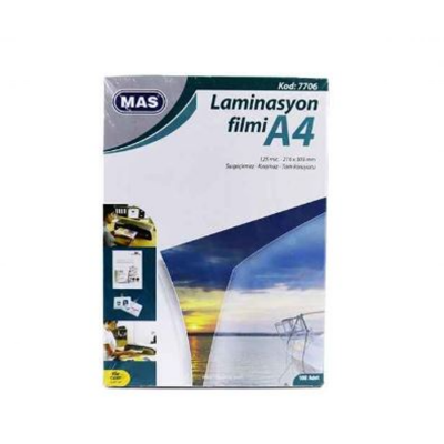 Mas Laminasyon Filmi A4 125 Mic 100'lü - 1