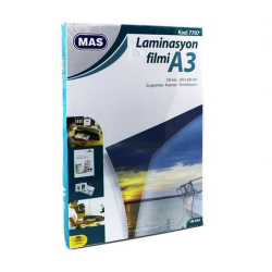 Mas Laminasyon Filmi Parlak A3 125 Mic 100'lü - Mas