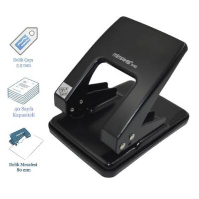 Mimaks X-40 Büyük Boy Metal Delgeç Arşiv Tipi 40 Sayfa Kapasiteli - 2