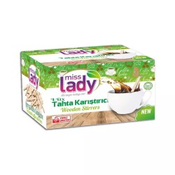 Miss Lady Kağıt Sargılı Tahta Karıştırıcı 11 Cm 250'li - Diğer