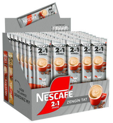 Nescafe 2'si 1 Arada Çözünebilir Kahve 10g 56`lı - 1