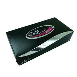 Papia Siyah Maksi Kutu Mendil - Çift Katlı - 80 Yaprak - 24 Paket - 21cm x 21cm - Papia