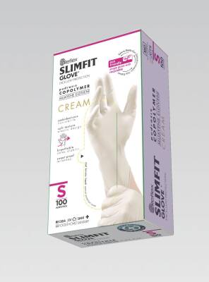 Reflex Slimfit Pudrasiz Krem Eldiven S Beden 100′lü - 1